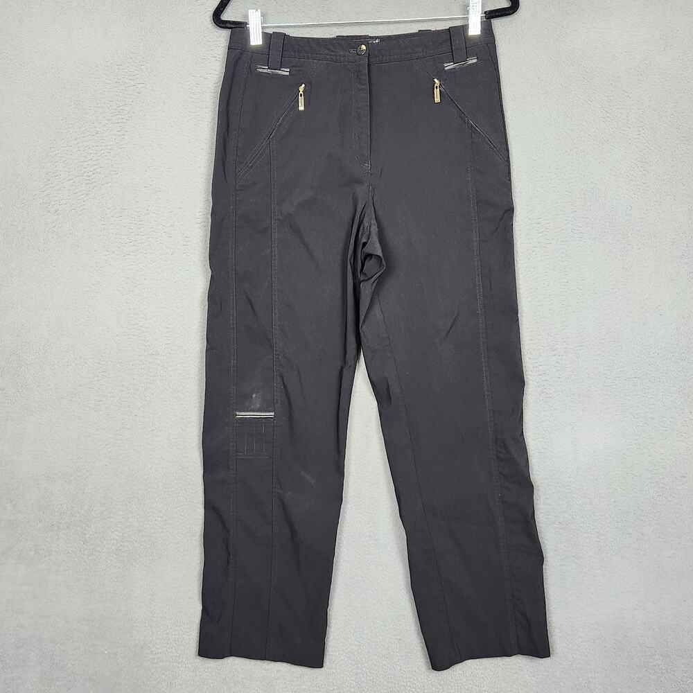 Jamie Sadock Pants Womens 8 Black Ankle Golf Zip Pocket Stretch Casual 11337